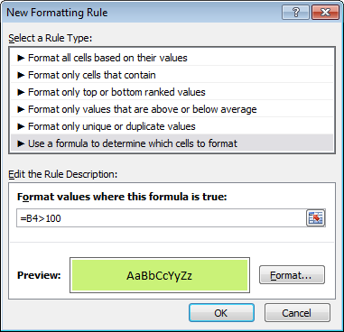 Dummy formula pasted, rule ready to save Dummy formula pasted, rule ready to save