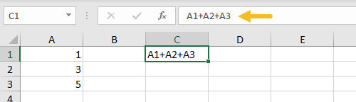 Forgot to enter an equals sign means no formula, just text Forgot to enter an equals sign means no formula, just text