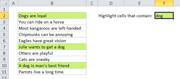 Conditional formatting search box Conditional formatting search box