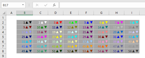 Custom number format colors on gray background Custom number format colors on gray background