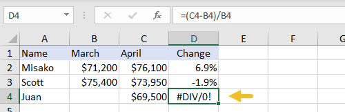 Formula result can be an error Formula result can be an error