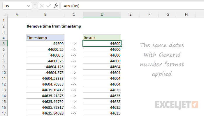 Same dates with General number format applied Same dates with General number format applied