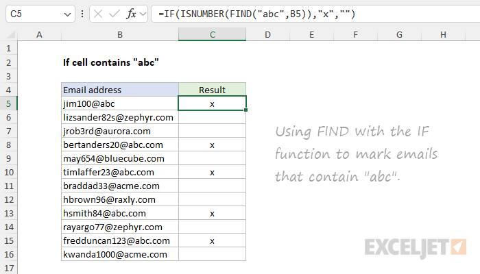 Using the FIND function with the IF function to flag records Using the FIND function with the IF function to flag records